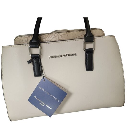 Adrienne Vittadini‎ Animal Instinct Satchel Handbag With Removable Strap - Picture 1 of 12